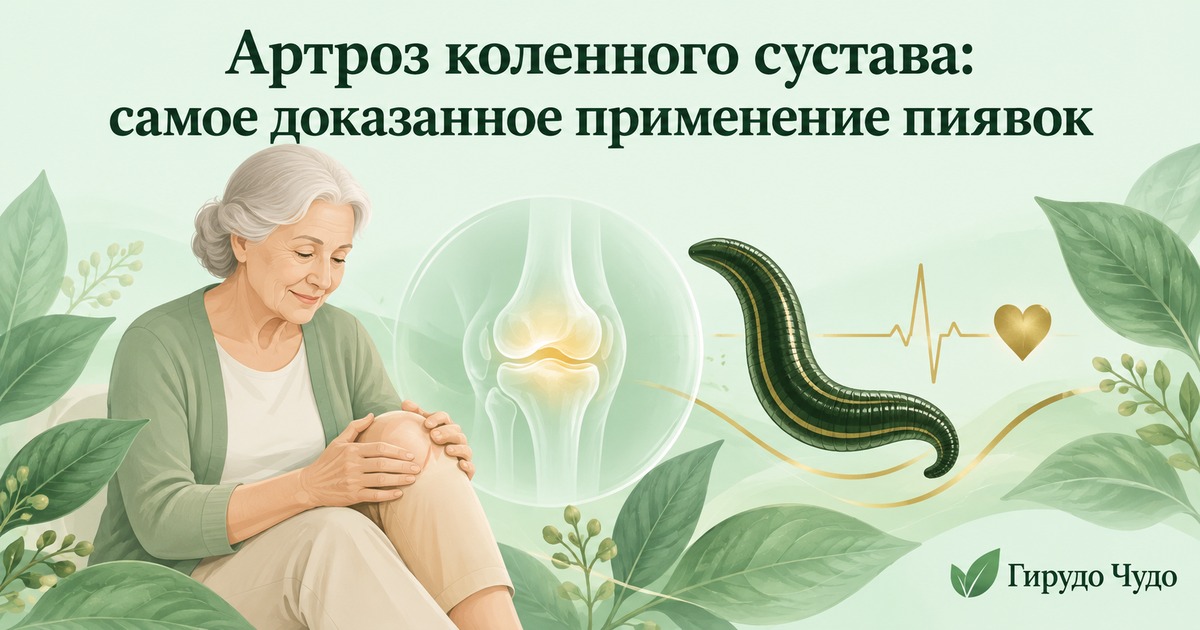 Артроз коленного сустава: самое доказанное применение пиявок