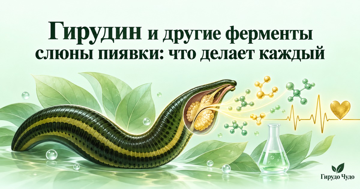 Гирудин и другие ферменты слюны пиявки: что делает каждый
