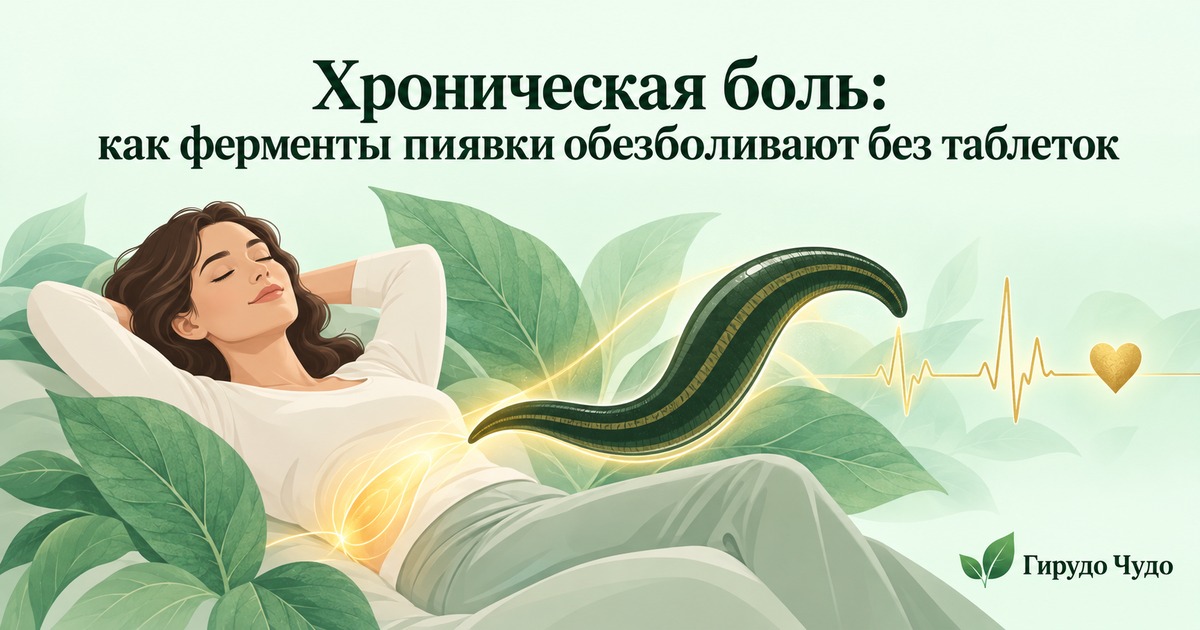 Хроническая боль: как ферменты пиявки обезболивают без таблеток