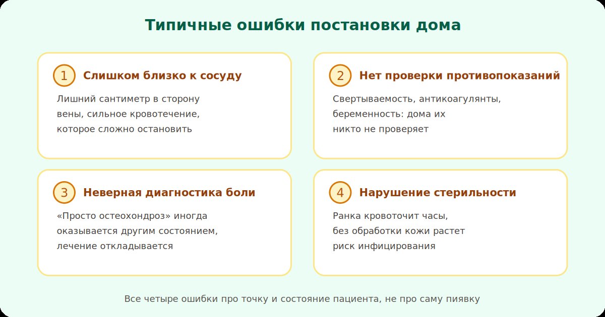 Типичные ошибки самостоятельной постановки пиявок дома