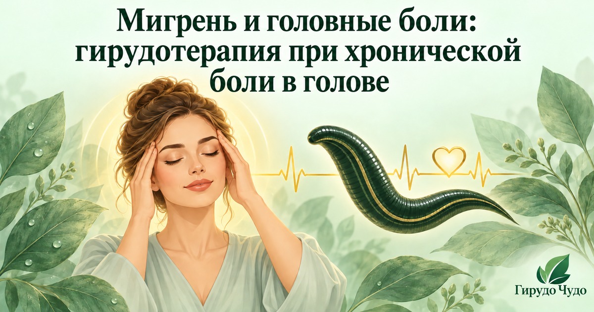 Мигрень и головные боли: гирудотерапия при хронической боли в голове