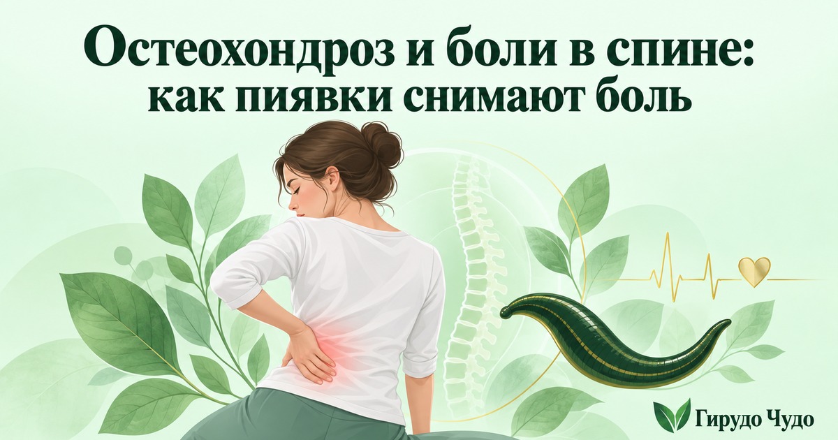 Остеохондроз и боли в спине: как пиявки снимают боль