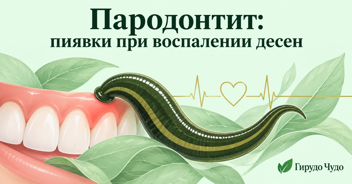Пародонтит: пиявки при воспалении десен