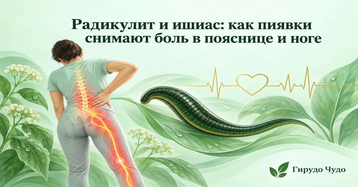 Радикулит и ишиас: как пиявки снимают боль в пояснице и ноге