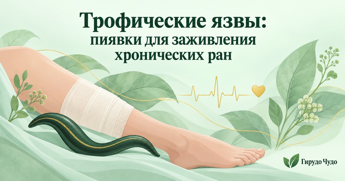 Трофические язвы: пиявки для заживления хронических ран